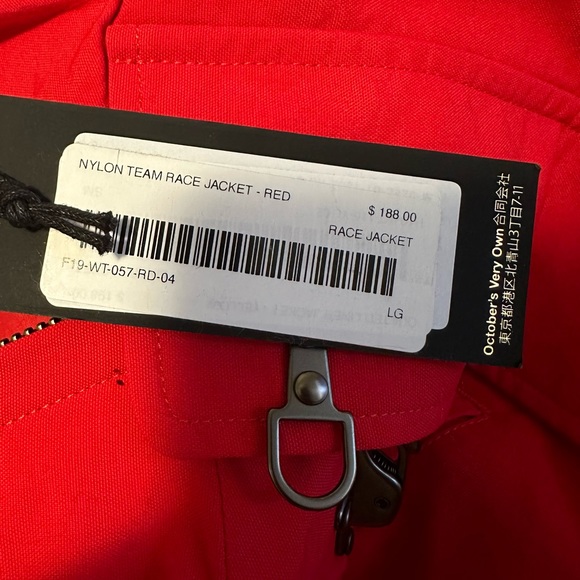 Ovo Men NYLON TEAM RACE JACKET - RED - Picture 4 of 5